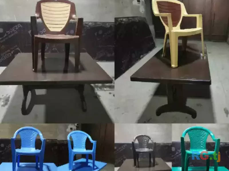Столы и стулья из плассмассы