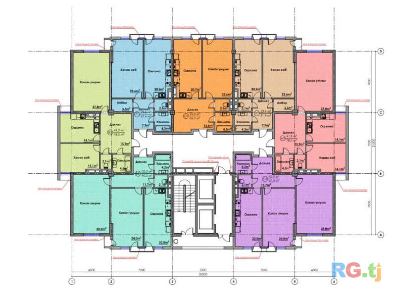 1-комн. квартира, 61,4 м² 16 этаж на продажу