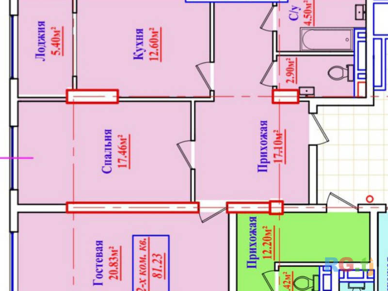 2-комн. квартира, 14 этаж на продажу