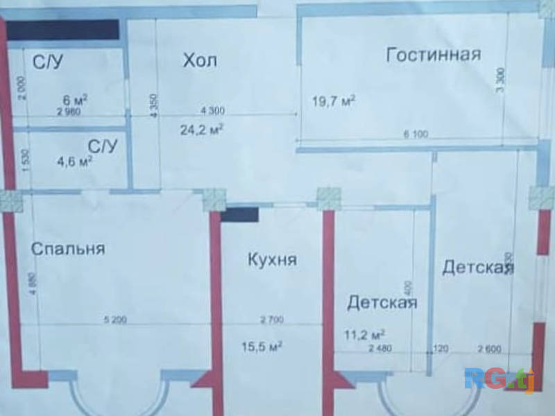 3-комн. квартира, 126 м² 18 этаж на продажу