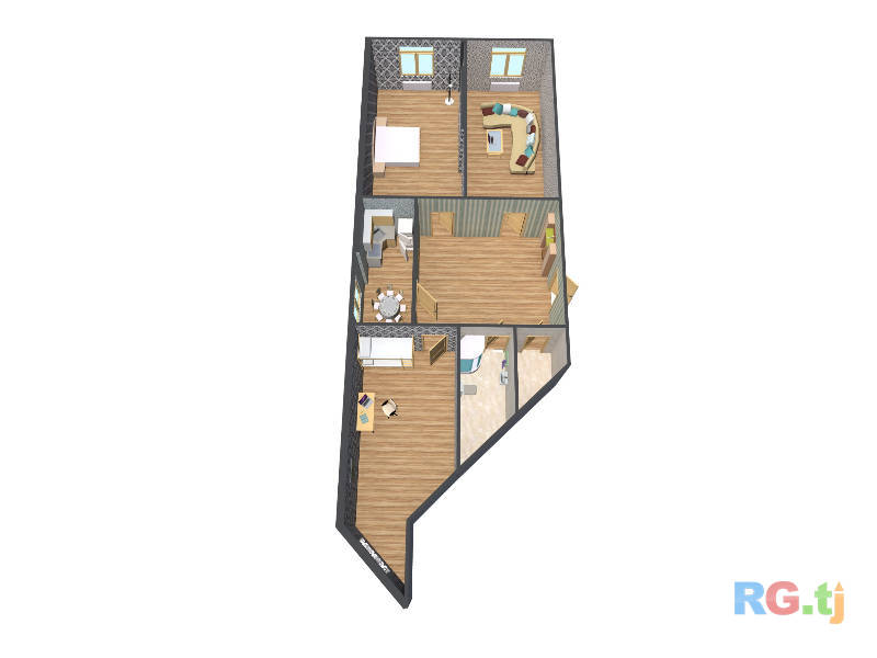 2-комн. квартира, 124 м² 4 этаж на продажу
