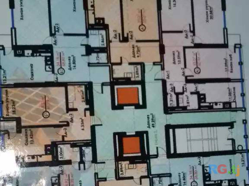 2-комн. квартира, 68.8 м² 10 этаж на продажу