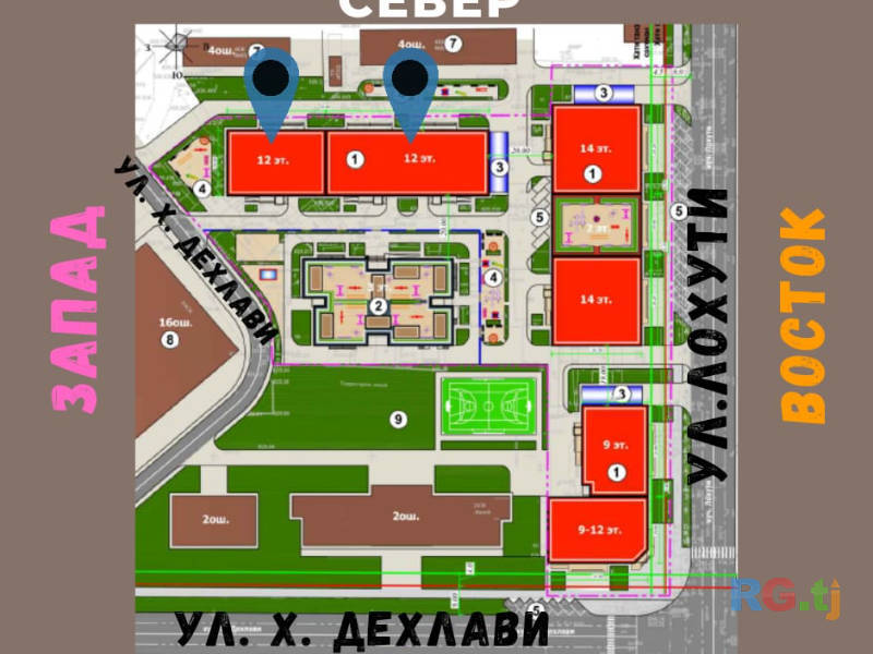2-комн. квартира, 94 м² 11 этаж на продажу