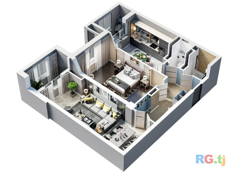 2-комн. квартира, 91.60 м² 8 этаж на продажу