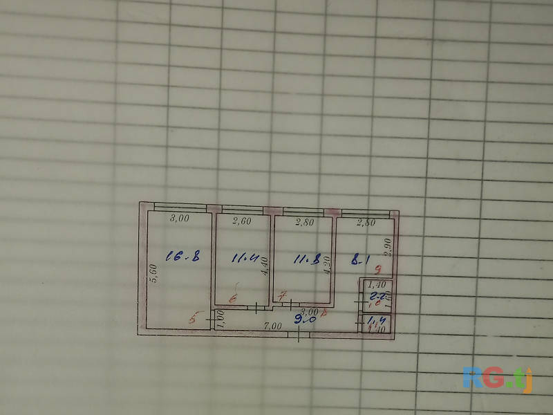3-комн. квартира, 61 м² 2 этаж на продажу