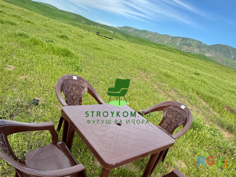 Пластиковые столы и стулья