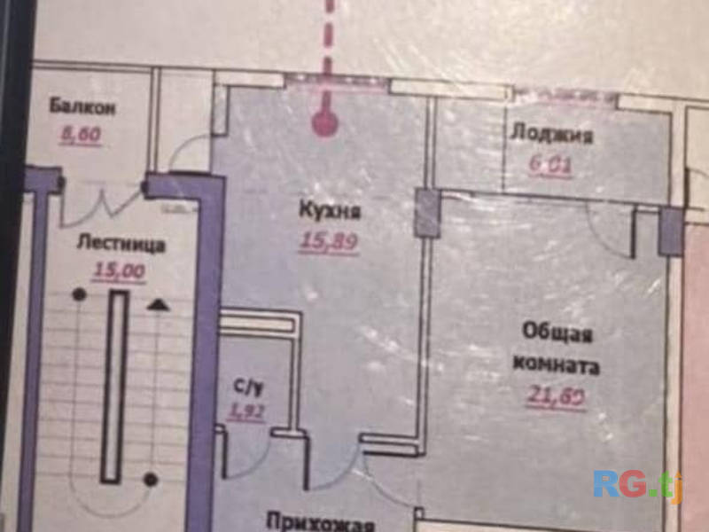 2-комн. квартира, 65 м² 15 этаж на продажу