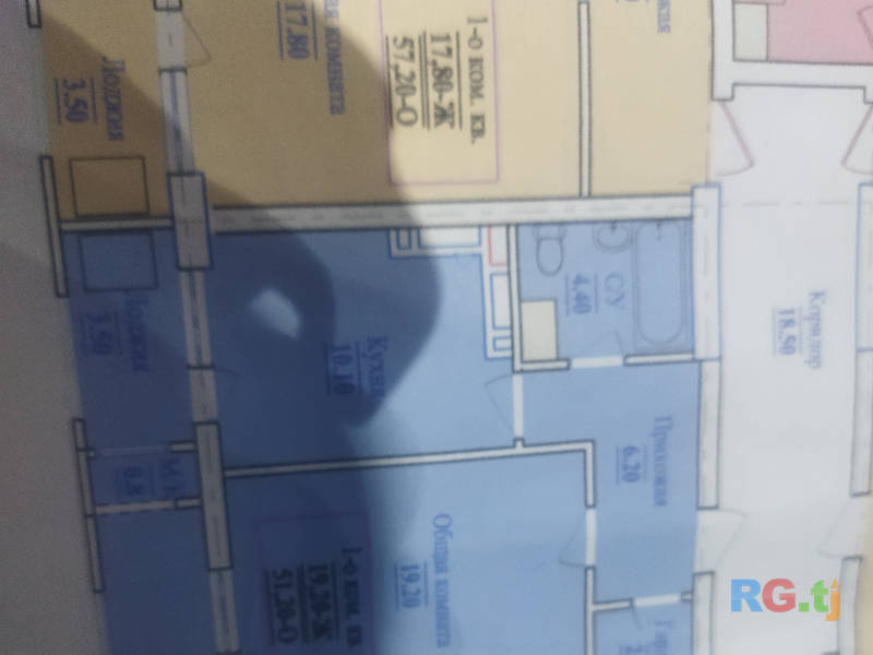 2-комн. квартира, 51 м² 4 этаж на продажу