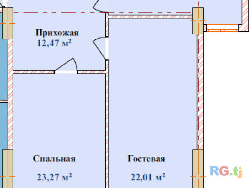 2-комн. квартира, 82 м² 14 этаж на продажу