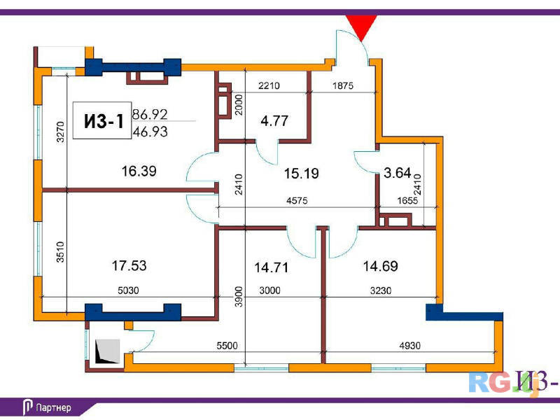 Квартира, 87 м² 10 этаж на продажу