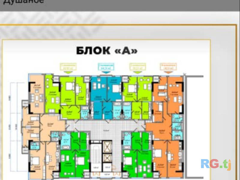 3 комнатная-комн. квартира, 74 кв метр м² 8 этаж на продажу