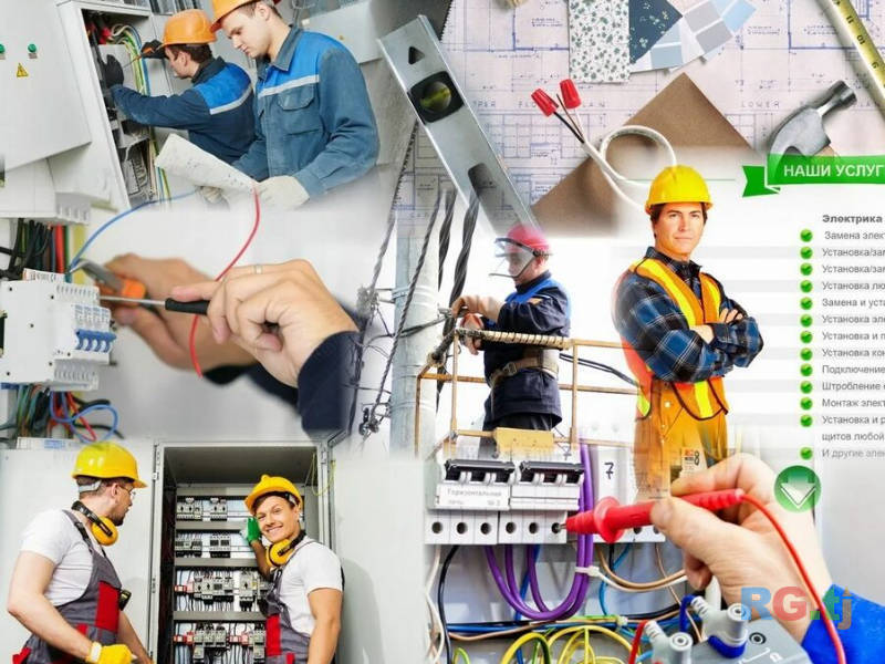 Электрик монтаж сборка шит выключател переключать розетка