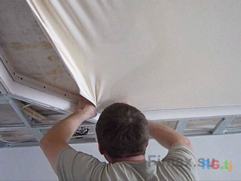 Установка натяжных потолков