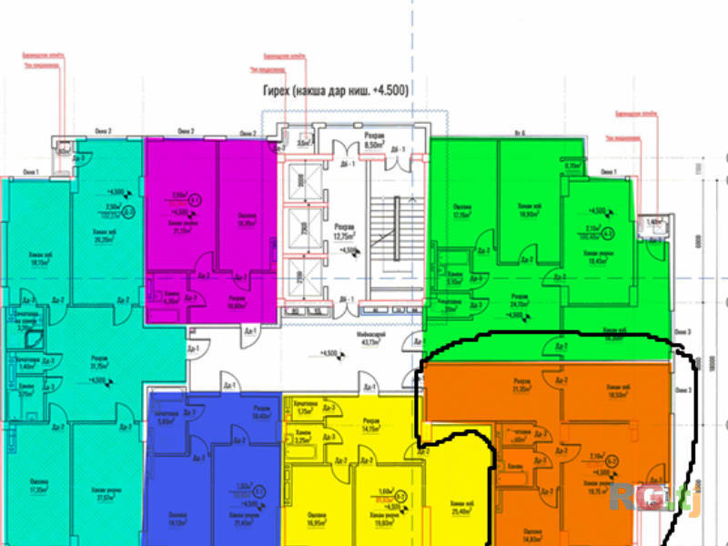2-комн. квартира, 81 м² 9 этаж на продажу