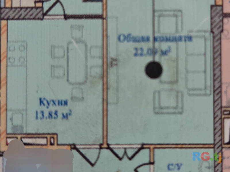 1-комн. квартира, 56 м² 6 этаж на продажу
