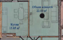 1-комн. квартира, 56 м² 6 этаж на продажу