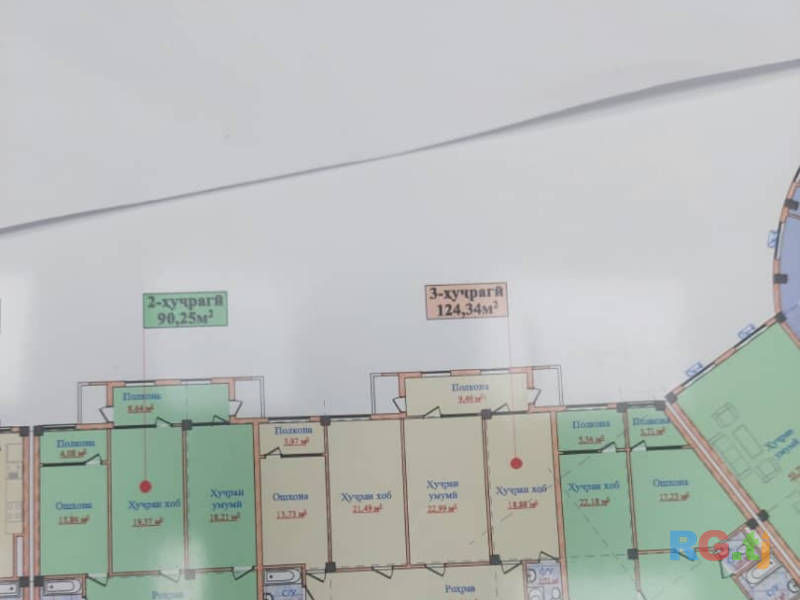 3-комн. квартира, 124 м² 4 этаж на продажу